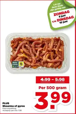 PLUS PLUS Shoarma of gyros aanbieding