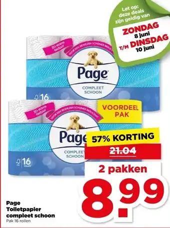 PLUS Page Toiletpapier compleet schoon aanbieding