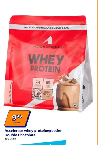 Action Accelerate whey proteïnepoeder Double Chocolate aanbieding