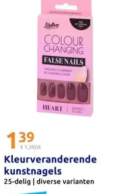 Action Kleurveranderende kunstnagels aanbieding