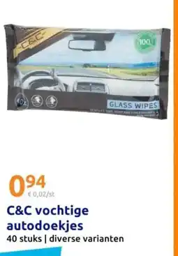 Action C&C vochtige autodoekjes aanbieding