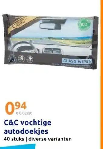 Action C&C vochtige autodoekjes aanbieding