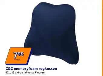 Action C&C memory foam rugkussen aanbieding