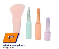 Action 4 in 1 make-up kwast aanbieding