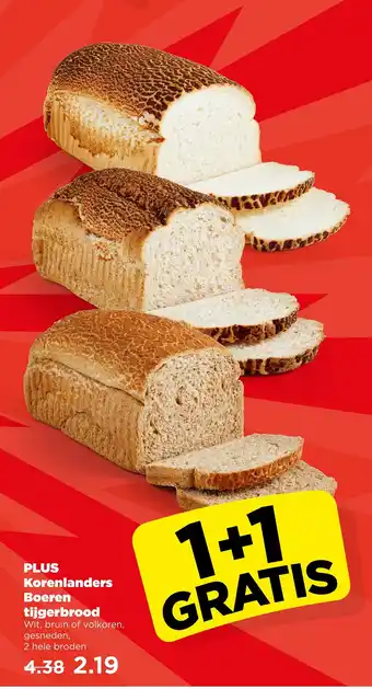 PLUS PLUS Korenlanders Boeren tijgerbrood aanbieding