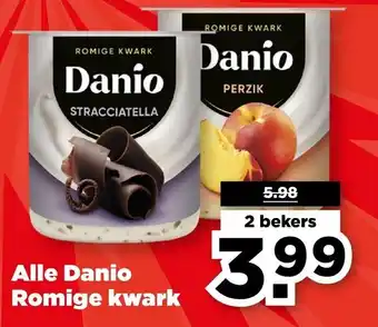 PLUS Alle Danio Romige kwark aanbieding