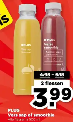 PLUS PLUS Vers sap Sinaasappel aanbieding