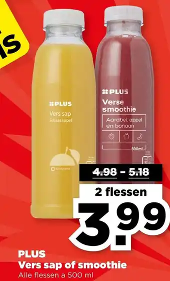 PLUS PLUS Vers sap Sinaasappel aanbieding