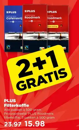 PLUS PLUS Filterkoffie aanbieding
