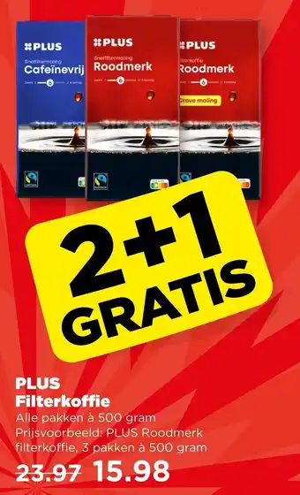 PLUS PLUS Filterkoffie aanbieding