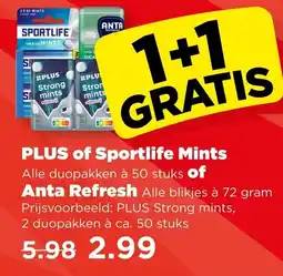 PLUS PLUS of Sportlife Mints of Anta Refresh aanbieding