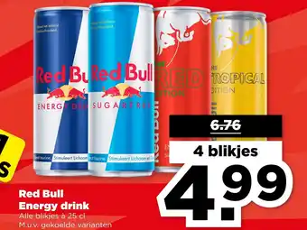 PLUS Red Buted Bull Energy drink aanbieding