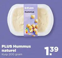 PLUS PLUS Hummus naturel aanbieding