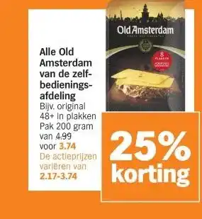 Albert Heijn Alle Old Amsterdam van de zelf- bedienings- afdeling aanbieding