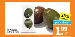 Albert Heijn AH Avocado eetrijp 2 stuks aanbieding