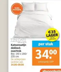 Albert Heijn TEN CATE Katoensatijn dekbed- overtrek aanbieding