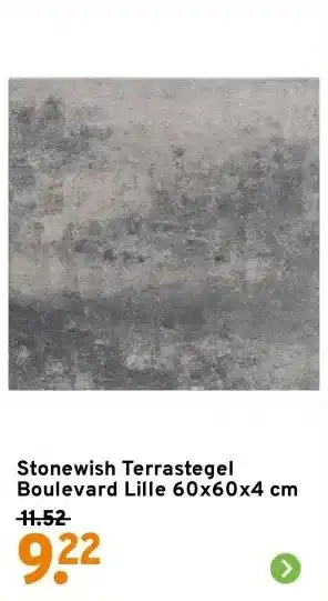 GAMMA Stonewish Terrastegel Boulevard Lille 60x60x4 cm aanbieding