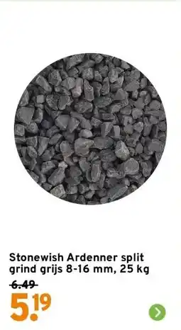 GAMMA Stonewish Ardenner split grind grijs 8-16 mm, 25 kg aanbieding