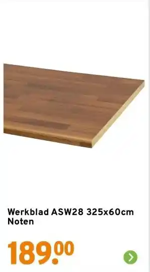 GAMMA Werkblad ASW28 325x60cm Noten aanbieding
