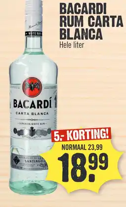 Super Dirck 3 BACARDI RUM CARTA BLANCA aanbieding