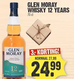Super Dirck 3 GLEN MORAY WHISKY 12 YEARS aanbieding