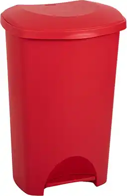 Bol.com Pedaalemmer - Prullenbak - Afvalbak - 50 liter – Rood aanbieding