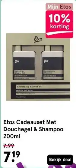 Etos Etos Cadeauset Met Douchegel & Shampoo 200ml aanbieding