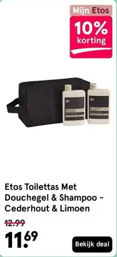Etos Etos Toilettas Met Douchegel & Shampoo - Cederhout & Limoen aanbieding
