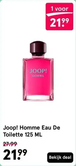 Etos Joop! Homme Eau De Toilette 125 ML aanbieding