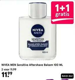 Etos NIVEA MEN Sensitive Aftershave Balsem 100 ML aanbieding