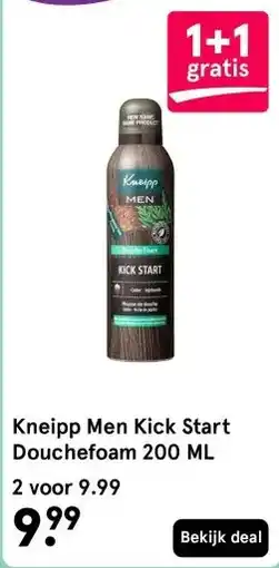 Etos Kneipp Men Kick Start Douchefoam 200 ML aanbieding