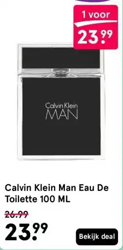 Etos Calvin Klein Man Eau De Toilette 100 ML aanbieding