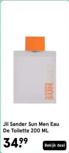 Etos Jil Sander Sun Men Eau De Toilette 200 ML aanbieding