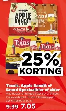 PLUS Texels, Apple Bandit of Brand Speciaalbier of cider aanbieding