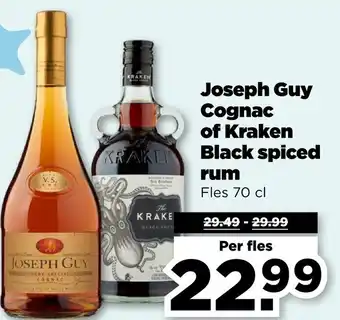 PLUS Joseph Guy Cognac of Kraken Black spiced aanbieding