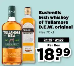 PLUS Bushmills Irish whiskey of Tullamore D.E.W. original aanbieding