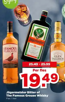 PLUS Jägermeister Bitter of The Famous Grouse Whisky aanbieding