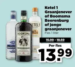 PLUS Ketel 1 Graanjenever of Boomsma Beerenburg aanbieding
