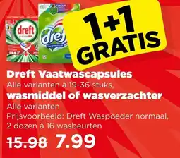 PLUS Dreft Vaatwascapsules , wasmiddel of wasverzachter aanbieding
