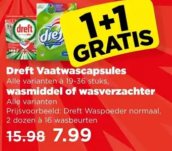 PLUS Dreft Vaatwascapsules , wasmiddel of wasverzachter aanbieding