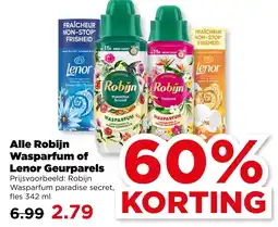PLUS Alle Robijn Wasparfum of Lenor Geurparels aanbieding