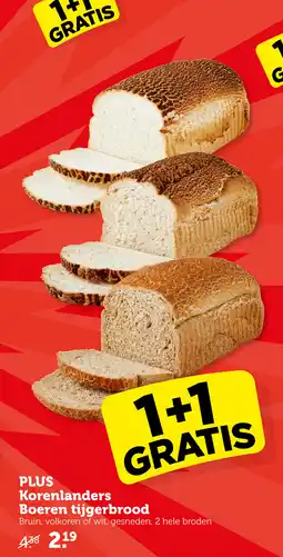 Coop Plus Korenlanders Boeren tijgerbrood aanbieding