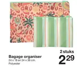 Zeeman Bagage organiser aanbieding