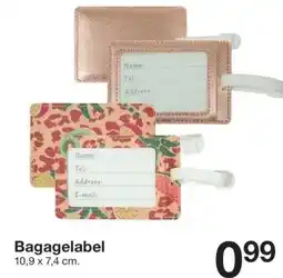 Zeeman Bagagelabel aanbieding
