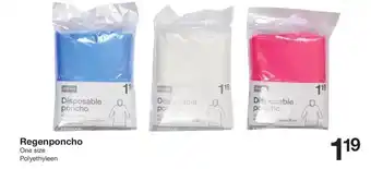 Zeeman Regenponcho aanbieding