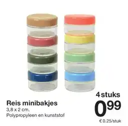 Zeeman Reis minibakjes aanbieding