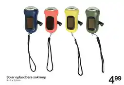 Zeeman Solar oplaadbare zaklamp aanbieding