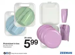Zeeman Picknickset in box aanbieding