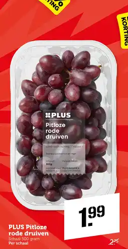 Coop PLUS Pitloze rode druiven aanbieding
