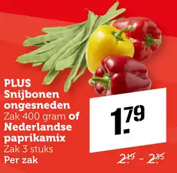 Coop PLUS Snijbonen ongesnedenof Nederlandse paprikamix aanbieding